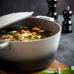 MasterClass Grey Ombre Cast Aluminium 28cm 5L Casserole Dish -POTS & PANS Sales 2022 MCMCRD28GRY MasterClass Grey Ombre Cast Aluminium 28cm 5L Casserole Dish 3