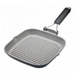 MasterClass Master Class Induction Aluminium 24cm Grill Pan Marble Coating