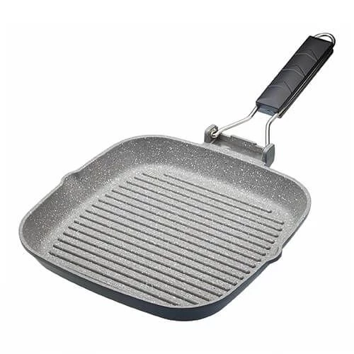 MasterClass Master Class Induction Aluminium 24cm Grill Pan Marble Coating 3 MasterClass Master Class Induction Aluminium 24cm Grill Pan Marble Coating