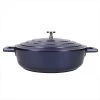 MasterClass Metallic Blue Cast Aluminium 28cm 4L Shallow Casserole Dish -POTS & PANS Sales 2022 MCMSCRD28BLU MasterClass Metallic Blue Cast Aluminium 28cm 4L Shallow Casserole Dish
