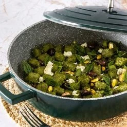 MasterClass Cast Aluminium 4L Shallow Casserole Dish, Hunter Green -POTS & PANS Sales 2022 MCMSCRD28GRN Master Class Shallow Casserole Dish 4L Hunter Green 4