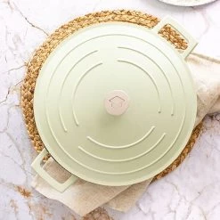 MasterClass Cast Aluminium 4L Shallow Casserole Dish, Mint -POTS & PANS Sales 2022 MCMSCRD28MNT Master Class Shallow Casserole Dish 4L Mint 3