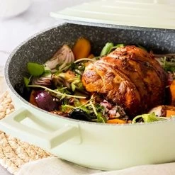 MasterClass Cast Aluminium 4L Shallow Casserole Dish, Mint -POTS & PANS Sales 2022 MCMSCRD28MNT Master Class Shallow Casserole Dish 4L Mint 4