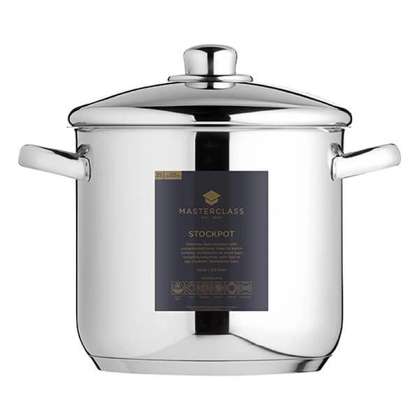 MasterClass Master Class 24cm Stainless Steel 8.5 Litre Stockpot 3 MasterClass Master Class 24cm Stainless Steel 8.5 Litre Stockpot