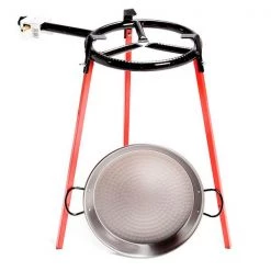 Vaello Carbon Steel Pan 38cm Single Gas Ring Set Of 3 Legs
