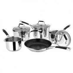 POTS & PANS Sales 2022 3 Stellar 5000 Induction 5 Piece Draining Lid Saucepan Set