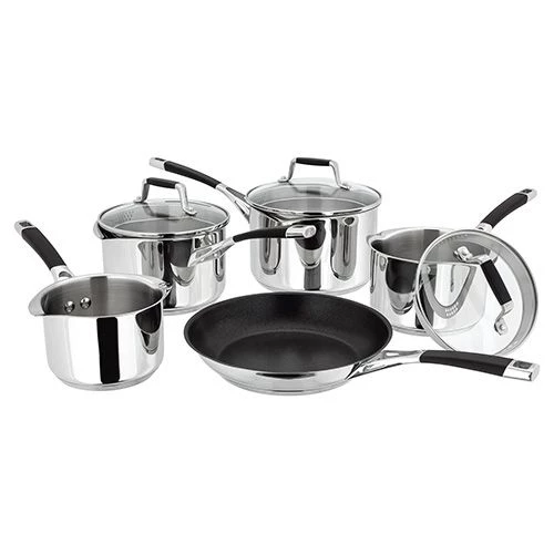 Stellar 5000 Induction 5 Piece Draining Lid Saucepan Set 2 Stellar 5000 Induction 5 Piece Draining Lid Saucepan Set