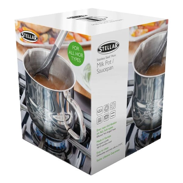 Stellar 1000 14cm Milk/Sauce Pot Stainless Steel 4 Stellar 1000 14cm Milk/Sauce Pot Stainless Steel - Image 2