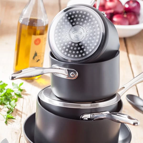 Stellar 6000 Hard Anodised 5 Piece Cookware Set 4 Stellar 6000 Hard Anodised 5 Piece Cookware Set - Image 2