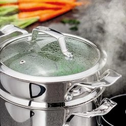 Stellar Premium 22cm 3 Tier Steamer Set -POTS & PANS Sales 2022 STM04 Stellar Steamers 3 Tier Steamer Set 22cm 1