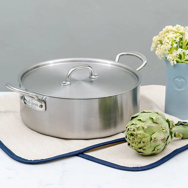 Samuel Groves Classic Stainless Steel Triply 26cm Saute Pan With Side Handles & Lid 5 Samuel Groves Classic Stainless Steel Triply 26cm Saute Pan With Side Handles & Lid - Image 3