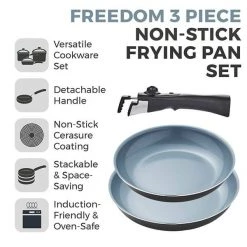 Tower Freedom 3 Piece Frying Pan Set 24/28cm -POTS & PANS Sales 2022 T800203 Tower Freedom 3 Piece 24 28cm Frying Pan Set 4