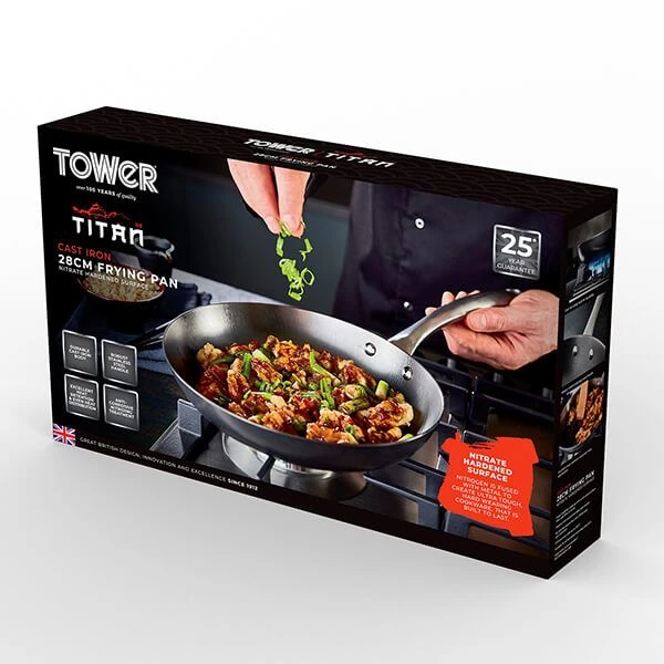 Tower Titan Cast Iron 28cm Fry Pan 4 Tower Titan Cast Iron 28cm Fry Pan - Image 2