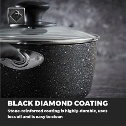 Tower Precision 5 Piece Pan Set Black 9 Tower Precision 5 Piece Pan Set Black -POTS & PANS Sales 2022 T900110 Tower Precision 5 Piece Pan Set Black 1