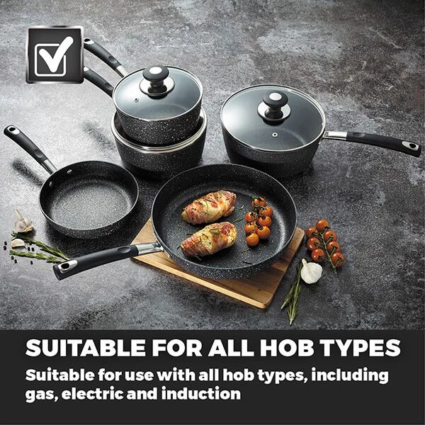 Tower Precision 5 Piece Pan Set Black 7 Tower Precision 5 Piece Pan Set Black - Image 5