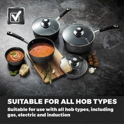 Tower Precision 3 Piece Saucepan Set Black -POTS & PANS Sales 2022 T900111 Tower Precision 3 Piece Saucepan Set Black 4