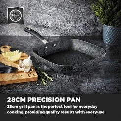 Tower Precision 28cm Grill Pan Black -POTS & PANS Sales 2022 T900115 Tower Precision 28cm Grill Pan Black 5