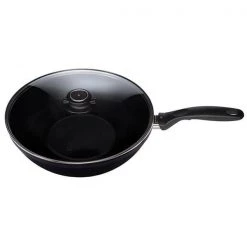 Swiss Diamond XD Induction 28cm Wok With Lid & Tempura Rack -POTS & PANS Sales 2022 XD61128ic Swiss Diamond XD Induction 28cm Wok with Lid And Tempura Rack 3