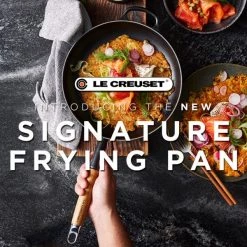 Le Creuset Signature Satin Black Cast Iron 24cm Frying Pan -POTS & PANS Sales 2022 le creuset new signature frying pans