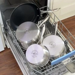 Stoven Professional Induction Stainless Steel 5 Piece Cookware Set -POTS & PANS Sales 2022 stov17317 stoven pro induction cookware set lifestyle 6